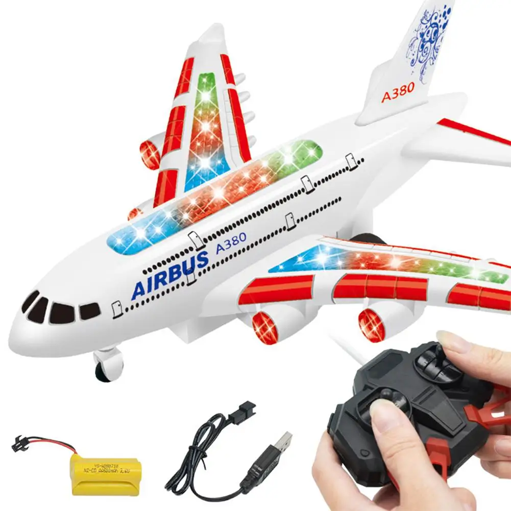 RCtown A380 Airbus игрушки RC самолет с музыкальными огнями большой электрический пульт
