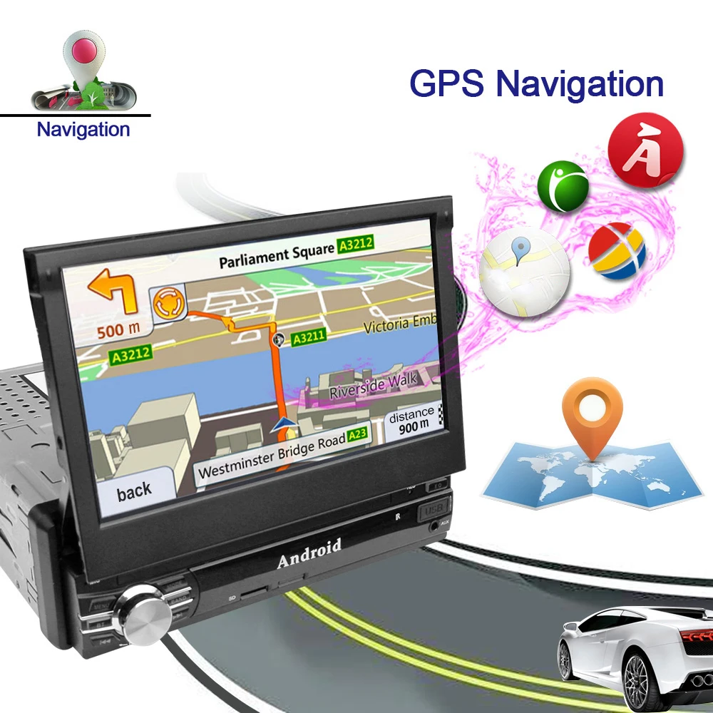 RM-CT0013R 7 zoll 1080 P DVD Player Android 8.0 Bluetooth FM Radio 1 Din Auto Multimedia Player Spi