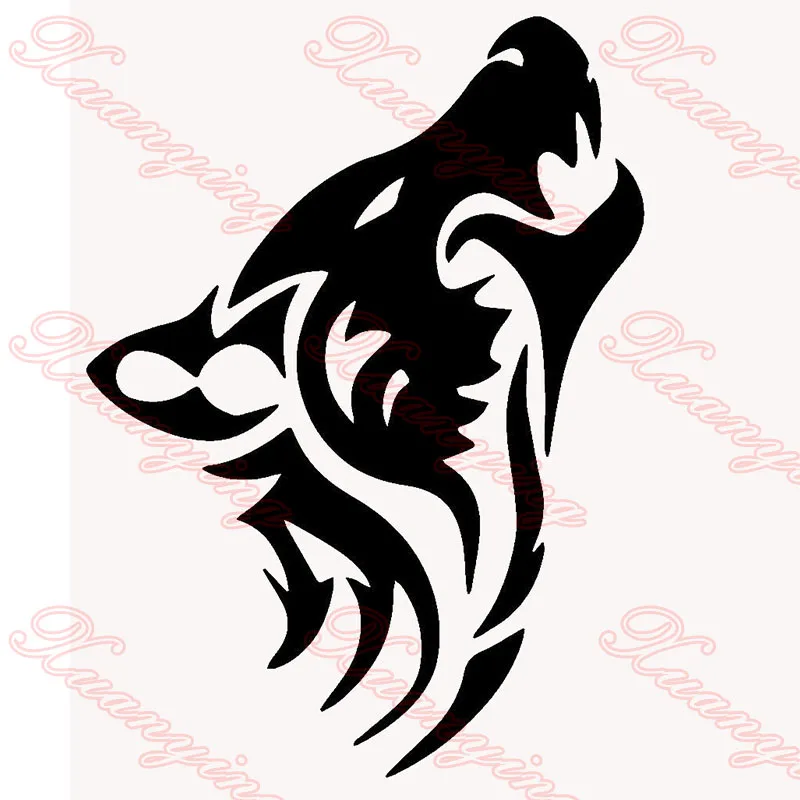 

2X 2019 Hot Car Styling Wolf Silhouette Classic Car Sticker For Cars Side Truck Window Auto Door Kayak Vinyl Decal JDM
