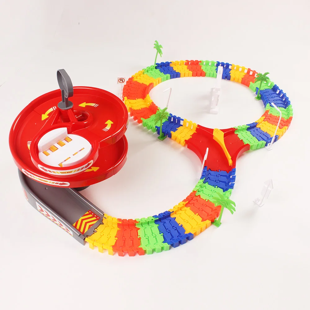Набор для детей DIY Assembly Play Park Station Magic Glow Tracks Fire Car с обучающими игрушками и