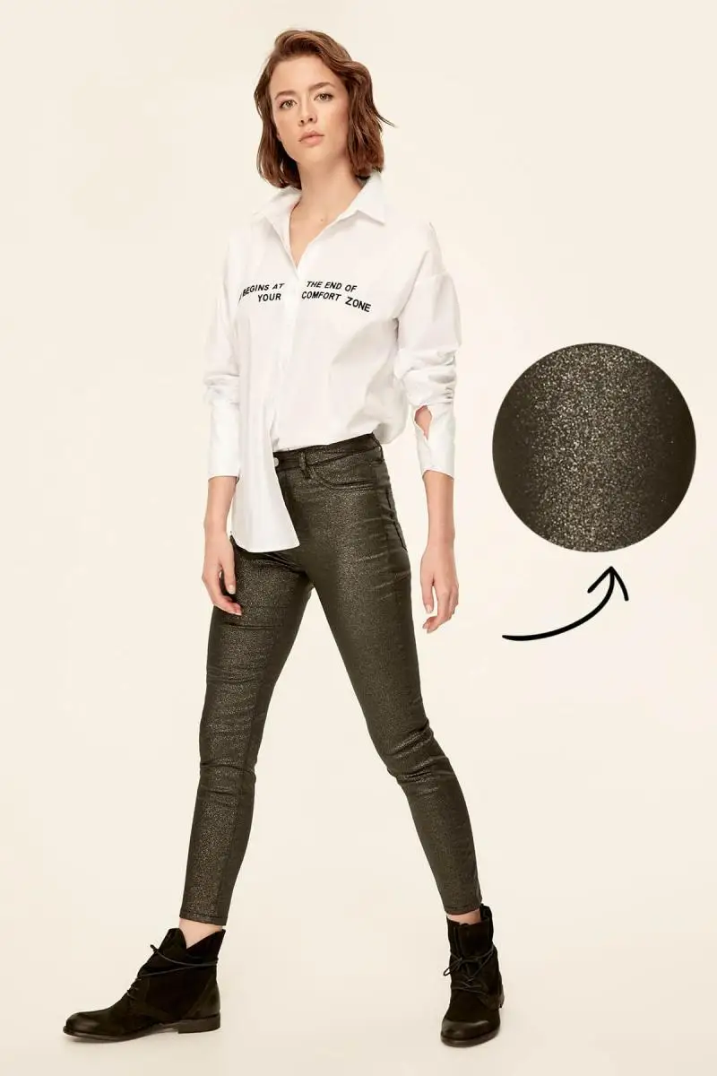 Trendyol черные Серебристые нормальные талии Jegging TCLAW19LR0176| |