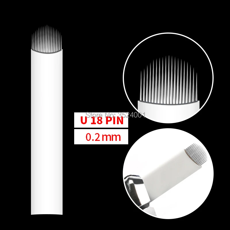 30P 9 11 12 14 16 18 Pin u образные иглы для татуажа Перманентный макияж лезвие вышивки