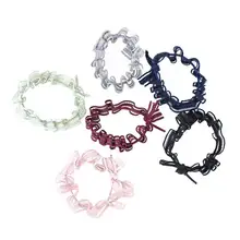 6 шт. резинки для волос Эластичные свежие простые аксессуары для волос из кружева кольцо для волос конский хвост держатели для волос Веревка для женщин девочек