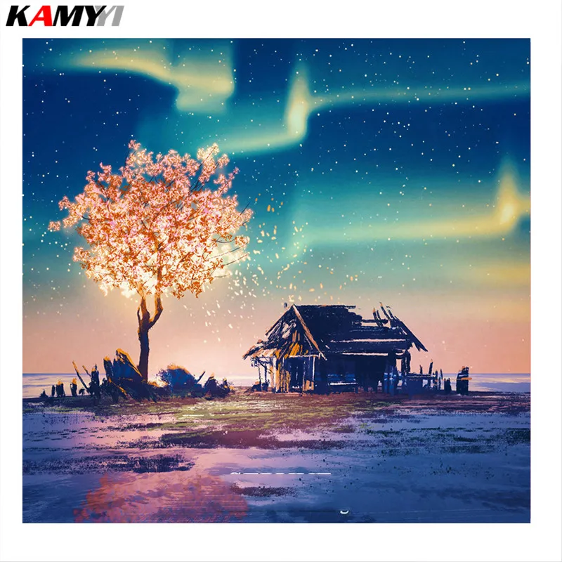 Full Square/Round 5D DIY Diamond Painting Embroidery Aurora at night Drill Mosaic Home Decor HYY | Дом и сад