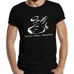 Голландский Ангел Дракон забавная футболка для мужчин аниме графический принт короткий рукав Hipster повседневное Homme