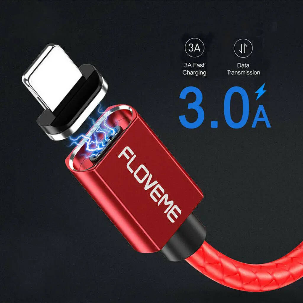 3A المصغّر usb نوع C المغناطيسي كابل شحن شاحن لالروبوت سامسونج LG