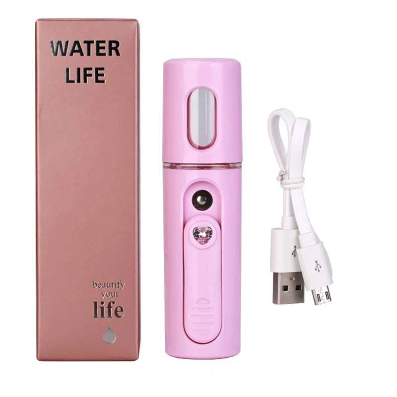 

Portable Face Spray Bottle USB Rechargeable Nano Mister Facial Steamer Ultrasonic Face Sprayer Cold Beauty Hydrating Skin Care
