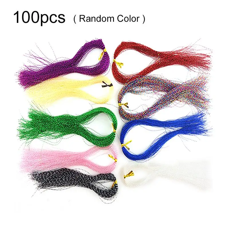 

Fly fishing feather Colorful silk Bait line Accessory tool Fishing line Portable Bait Tracking rope Fishing accessories