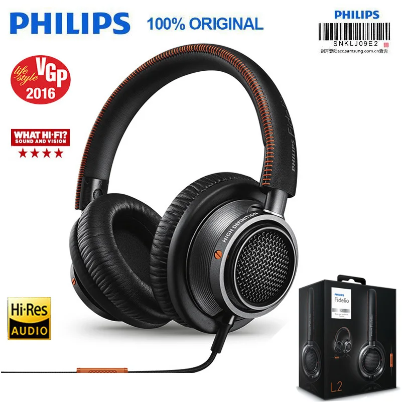 Оригинальные Наушники Philips L2bo, Hifi гарнитура, лучший продукт в году с 40 мм мощным приводом для смартфона компьютера