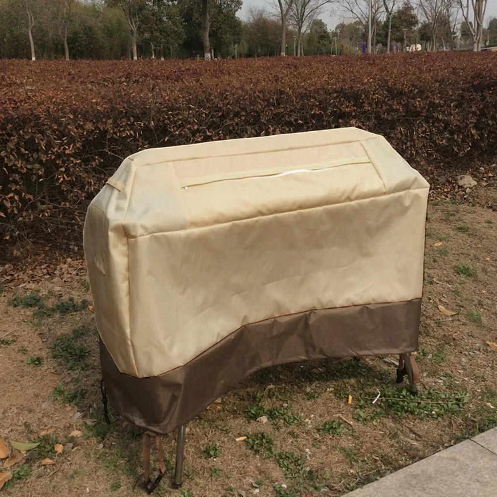 

Behogar BBQ Grill Cover 420D Oxford Cloth Anti-waterbeads Heat Resistance Barbecue Protective Homelife Accessory with 2 Pockets