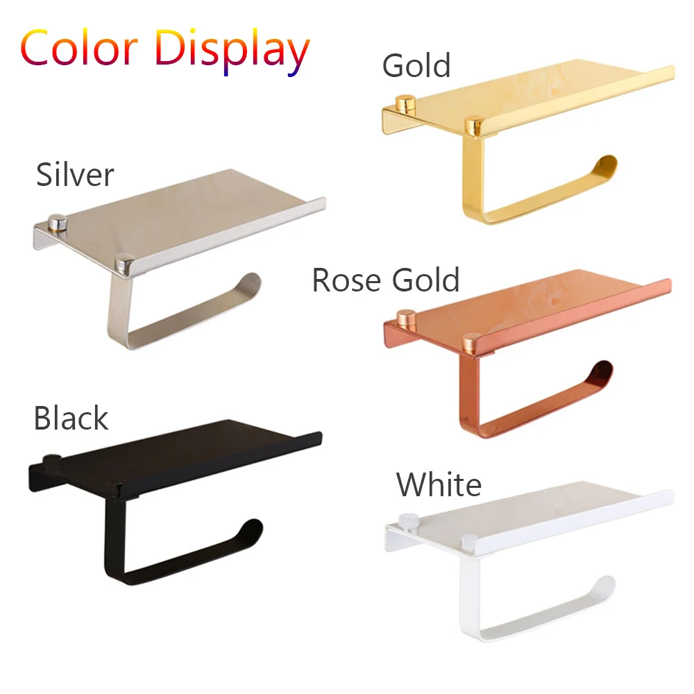 1 PC Muurbevestiging Roestvrijstalen WC Tissue Telefoon Beugel Badkamer Toilet Roll Paper Holder Opslag Plank Rek 1 PC Muurbevestiging Roestvrijstalen WC Tissue Telefoon Beugel Badkamer Toilet Roll Paper Holder Opslag Plank Rek