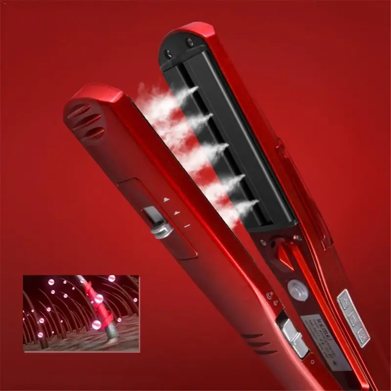 Hair Straightener Straightening Iron Electric Ceramic Vapor Steam Moisture Replenishing Curler Professional Styling Salon Tool Hair Straightener Straightening Iron Electric Ceramic Vapor Steam Moisture Replenishing Curler Professional Styling Salon Tool