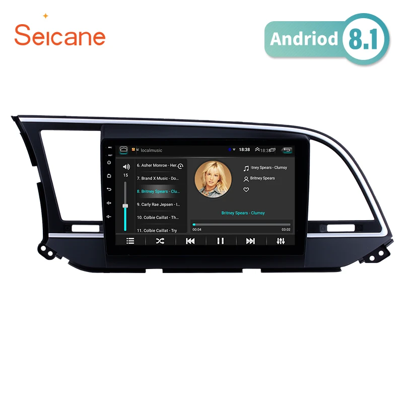 

Seicane 9 inch Android 8.1 Car Radio GPS Navigation head unit for 2015 2016 Hyundai Elantra Support WIFI Bluetooth