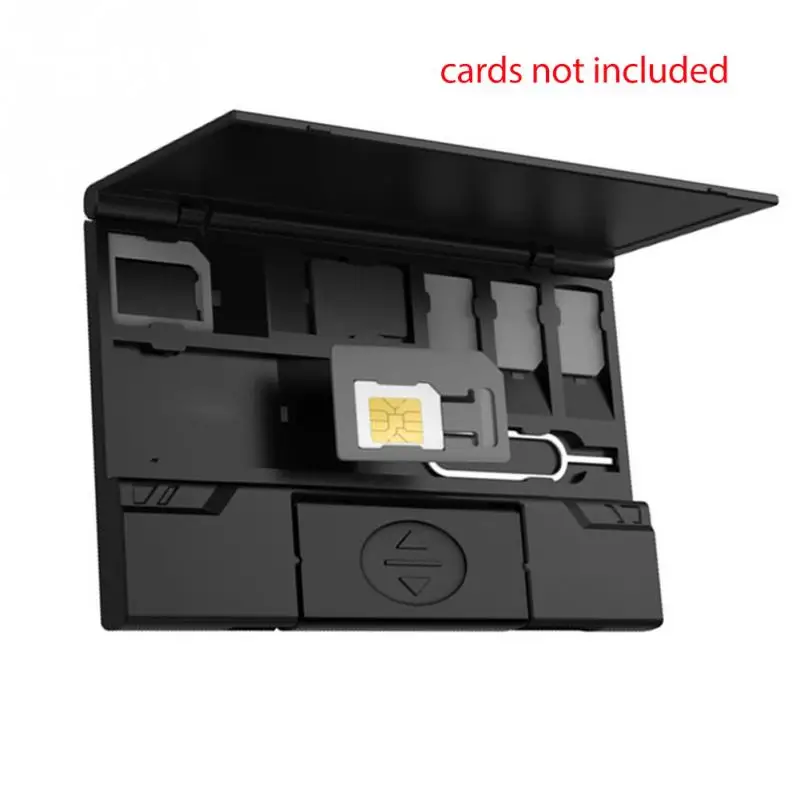 Multifunctional Cellphone SIM Card Holder Box Micro Sim Nano Cards Storage Case Lightweight