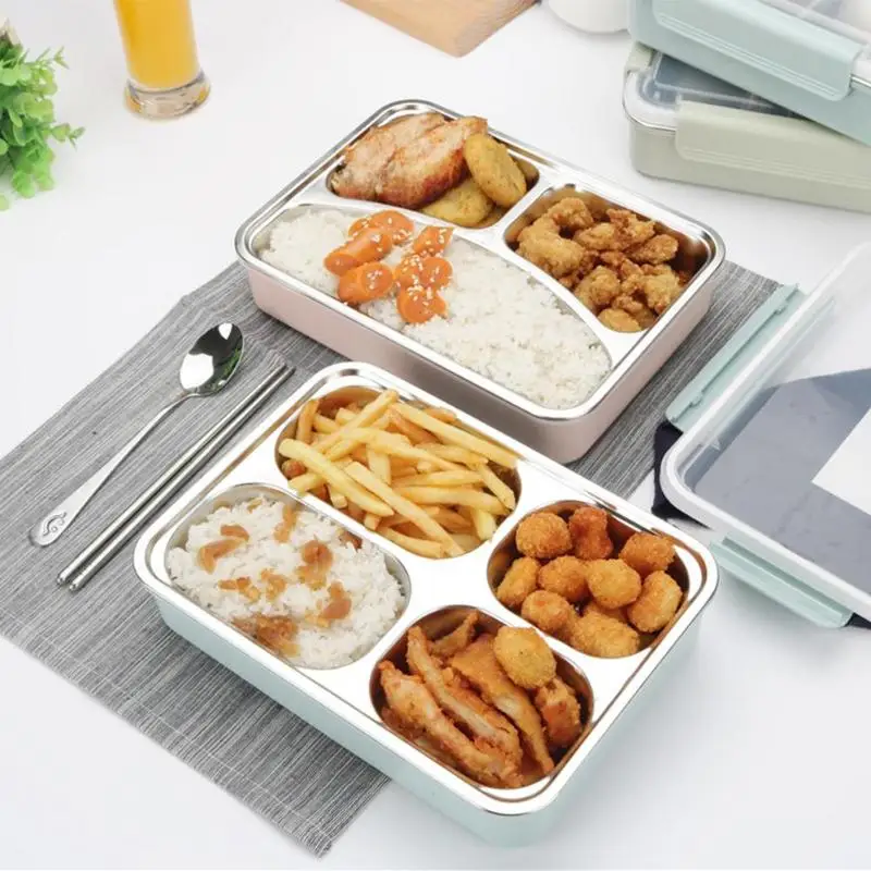 

Portable Stainless Steel Bento Box Kitchen Leak-Proof Food Container Lunch Box for Picnic Office School Healthy Food Container