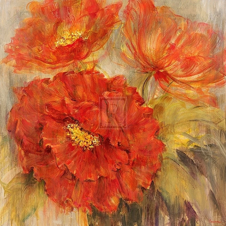 Calypso Reds II постер печать Карсон (6x6) | Дом и сад