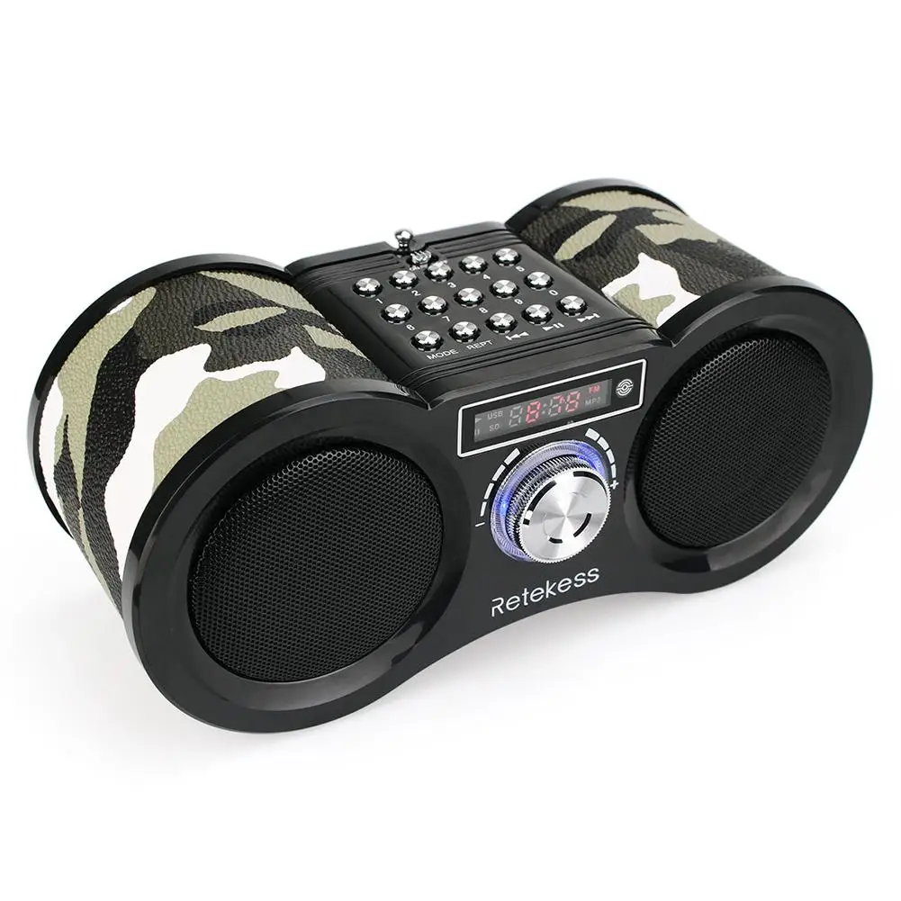 

Retekess V113 Stereo FM Stereo Radio USB TF Speaker MP3 Card Music Player with Remote Control Radio Receiver
