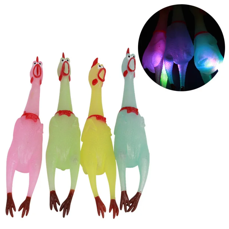 

Squeaker Chicken Have Sound Luminous Screaming Squeeze Soft Stress Relievers Children AdultGift Random Color Practical Jok Toys