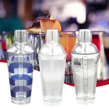 450 ML стеклянный шейкер для коктейля Прозрачный вспениватель молока вино, Мартини шейкер для напитков со шкалой вечерние Бар инструменты бармена