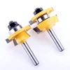 2PC 8mm Shank Rail & Stile Router Bit Set - Shaker  door knife Woodworking cutter Tenon Cutter for Woodworking Tools ► Photo 3/6