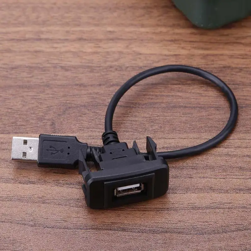 VODOOL 12 24 В ABS USB порт кабель AUX шнур провода адаптер для Toyota VIGO/Vios/Corolla автомобильные