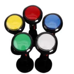 45 мм с подсветкой светодиодный освещенные 5 видов цветов аркадная видеоигра большая круглая нажимная кнопка лампы