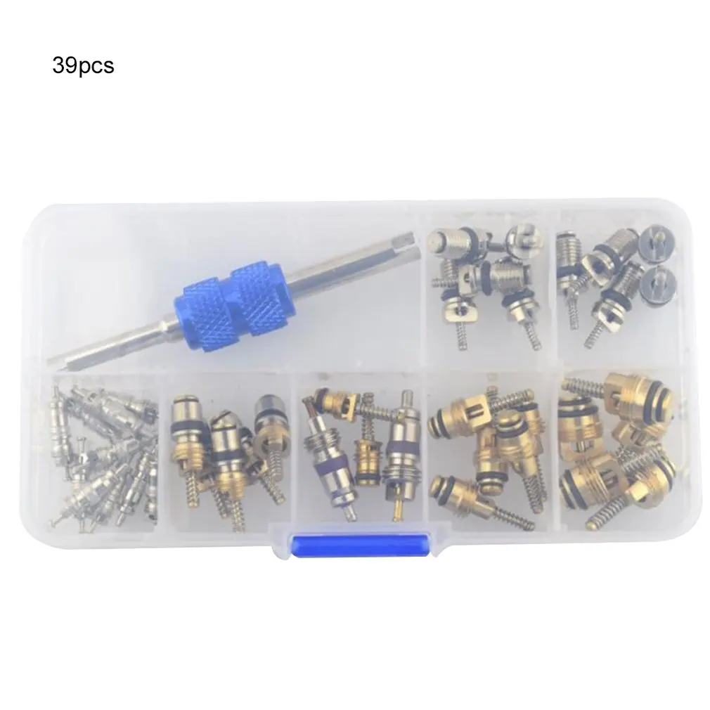 

40pcs Car Air A/C Conditioning Condition Stem Valve Cores Remover Tool for Schrader Maintenance Assortment Combo
