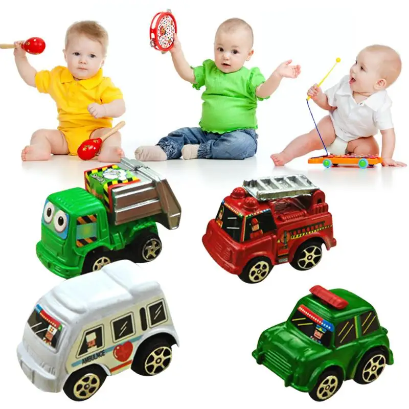 6 шт./компл., мини-автомобиль, игрушка, сплав, Diecasts& Toy Vehicles, модель автомобиля для детей, инерция, Pull Back, автобус, грузовик, троллейбус