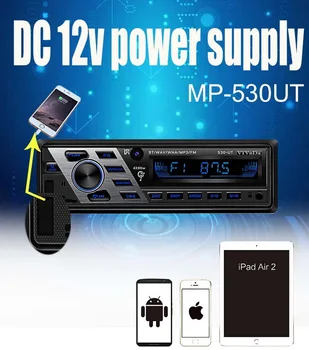 

1 Din Car Stereo Car Radio FM HI-FI Car Radio Audio Steoro Aux-in Bluetooth 12V Remote Control Car MP3 Player