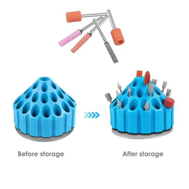 Многодырочный ящик для хранения инструмента электрическая шлифовальная дрель коробка для хранения бит Чехол подставка жесткий пластиковый органайзер 360 градусов Ротари коробка