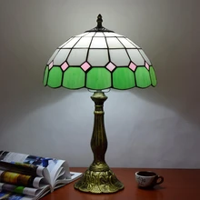 ODIFF Европейский зеленый море бар освещение гостиная обеденный Спальня прикроватная лампа цветное стеклянная настольная лампа E27 светодиодный