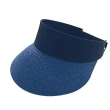 Женская Соломенная складная шляпа с пустым верхом, свернутая на утином языке, кепка для летнего отдыха, путешествия, пляж, открытый для девушек, спортивные шапки