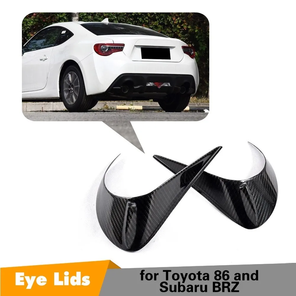 Dry Carbon Fiber Rear Tail Lamps Lights Eyebrows Eyelids For Toyota 86