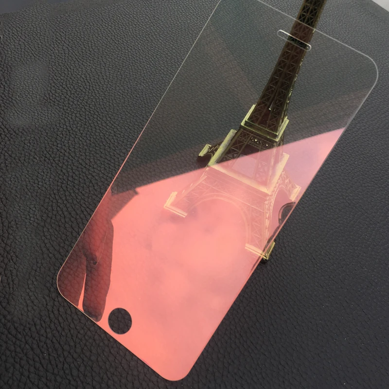Цветное закаленное стекло отражающее зеркальное защитное покрытие для экрана пленка для iPhone X XS 5 5C 5S SE 6 6S 7 8 4," Plus 5,5"