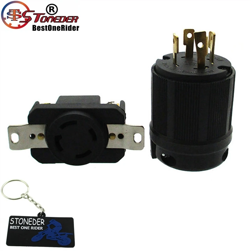 Штепсельная Вилка STONEDER 30 А МП с 4 зубцами 125 В 250 сертификация NEMA L14-30R UL для