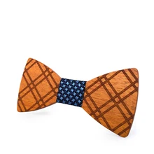 Тренд Простой Модный Европейский и американский галстук-бабочка Высококачественная шерстяная ткань полосатый деревянный галстук-бабочка галстук