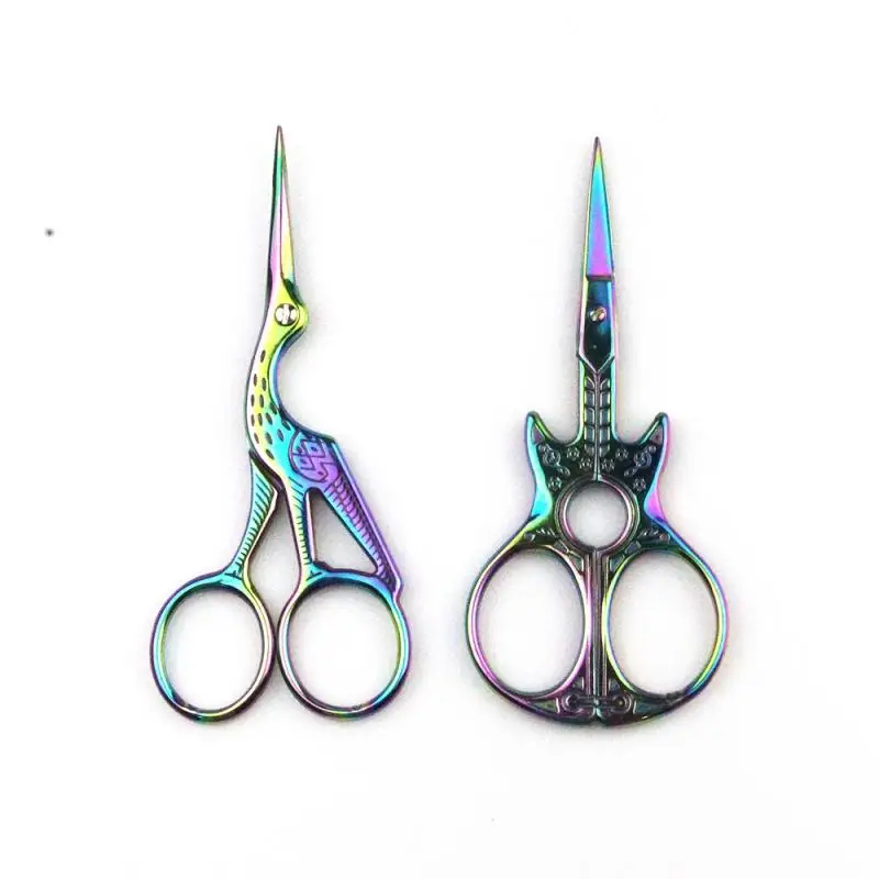 

1PC Durable Chameleon Crane Bird/Guitar Scissors Embroidery Stainless Steel Manicure Cutter Remover Nail Cuticle Styling Tool