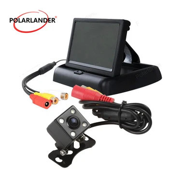

4.3 inch Foldable TFT LCD Car Reverse Rear View Monitor +4led CCD Car Camera Night Vision+ wireless transmitter reciever