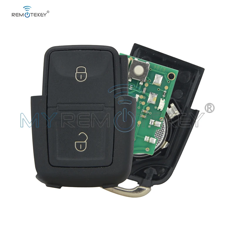 Remtekey 1j0959753ag Remote Key Control Fob 2 Button 433mhz For Vw Volkswagen Bora Beetle Passa Golf Seat Skoda | Автомобили и