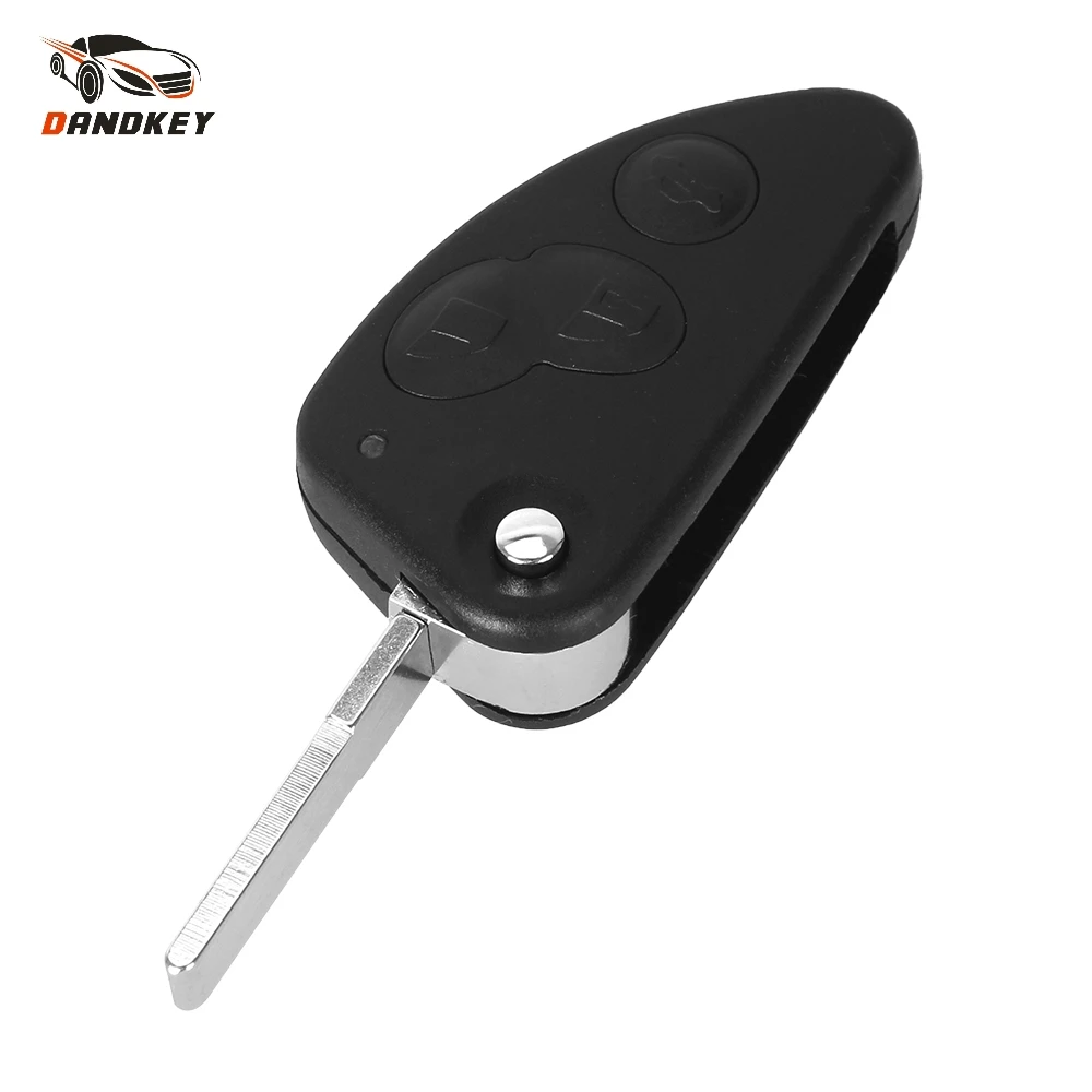 

Dandkey REPLACEMENT 3 BUTTON REMOT FLIP KEY CASE FOB FOR ALFA ROMEO 147 156 166 GT Car Key Cover Key Shell