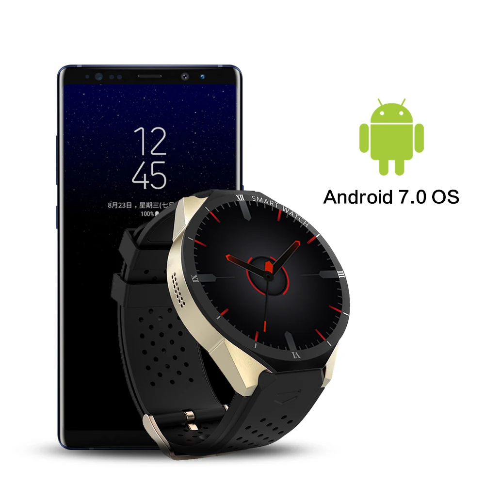 Kaimorui KW88 Pro 3G Smartwatch Phone Android 7.0 Quad Core 1.3GHz 1GB 16GB Bluetooth 4.0 Smart Watch Phone GPS Wearable Devices