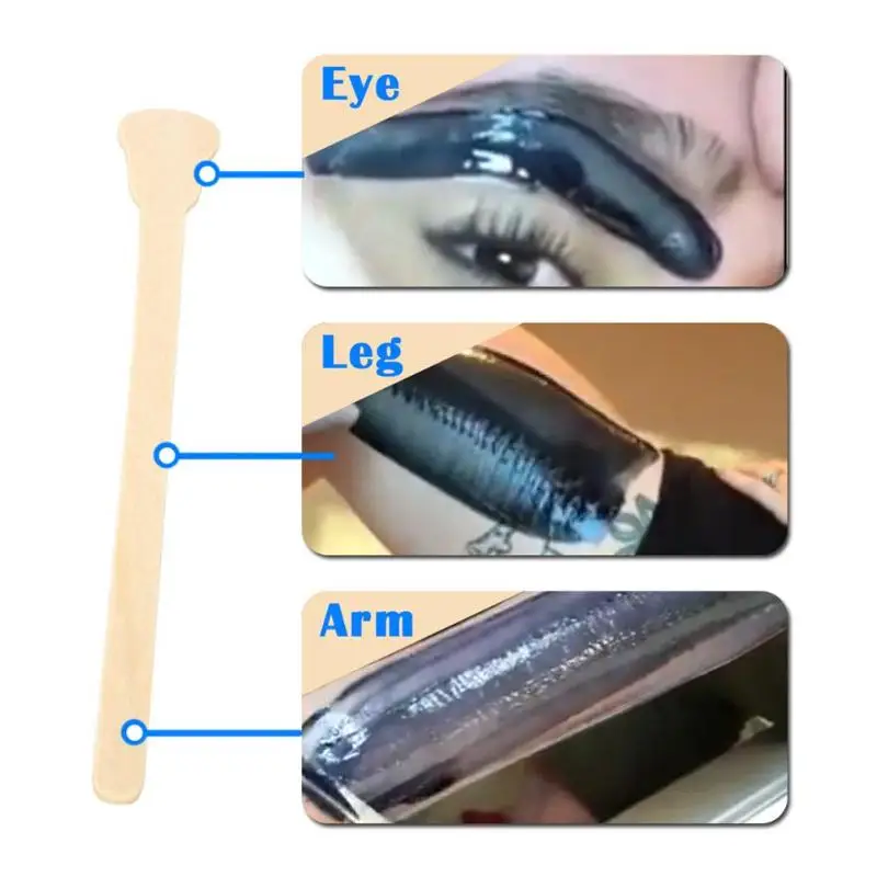 50 шт деревянные палочки для воска шпатель для воска, одноразовые бамбуковые палочки для удаления волос на коже тела, крем-маска для лица