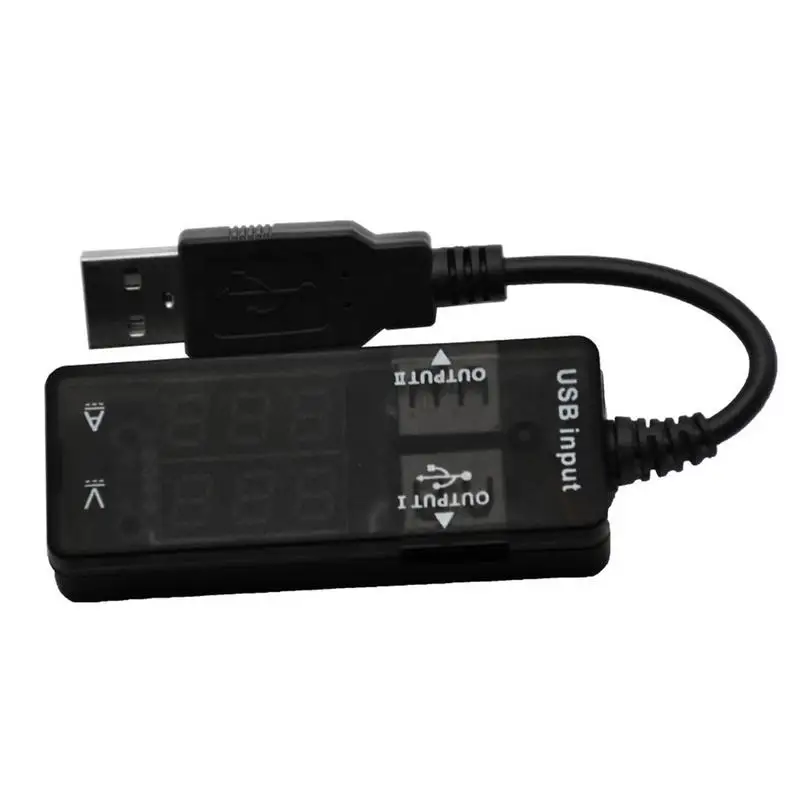 1pc Portable Pocket Voltage Current Meter Charger LED Digital Dual USB Charger Doctor Tester Power Detector HR Voltmeter Ammeter