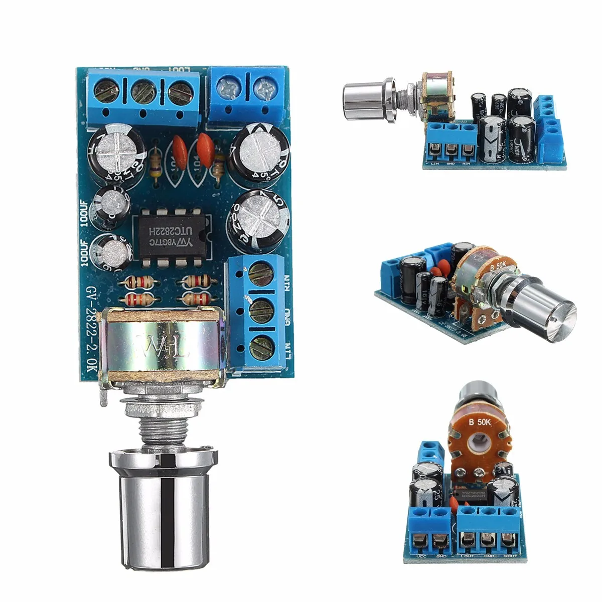 

LEORY TDA2822M 1W*2 Dual Channel Audio Amplifier Stereo Module Board Volume Control DC 1.8-12V Operational Amplifier Chips