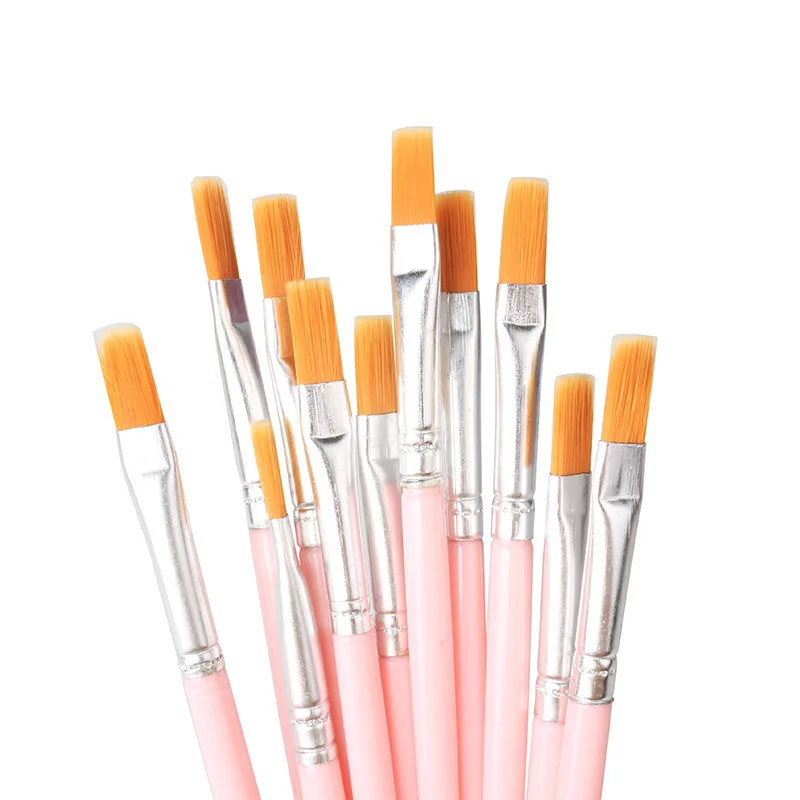 

16.5cm Nylon Broad Flat Paint Brush Diy Coloured Drawing Or Pattern Doodle Special-purpose art stationery
