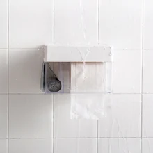 Ванная комната Водонепроницаемый коробка ткани Пластик Туалет Бумага держатель склад-хралилище подставленное к стене коробка раздатчик салфеток Организатор