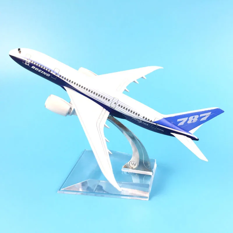 Modèle d'avion en métal moulé sous pression modèle d'avion 16cm 1:400 Boeing 787 avion modèle d'avion jouet cadeau