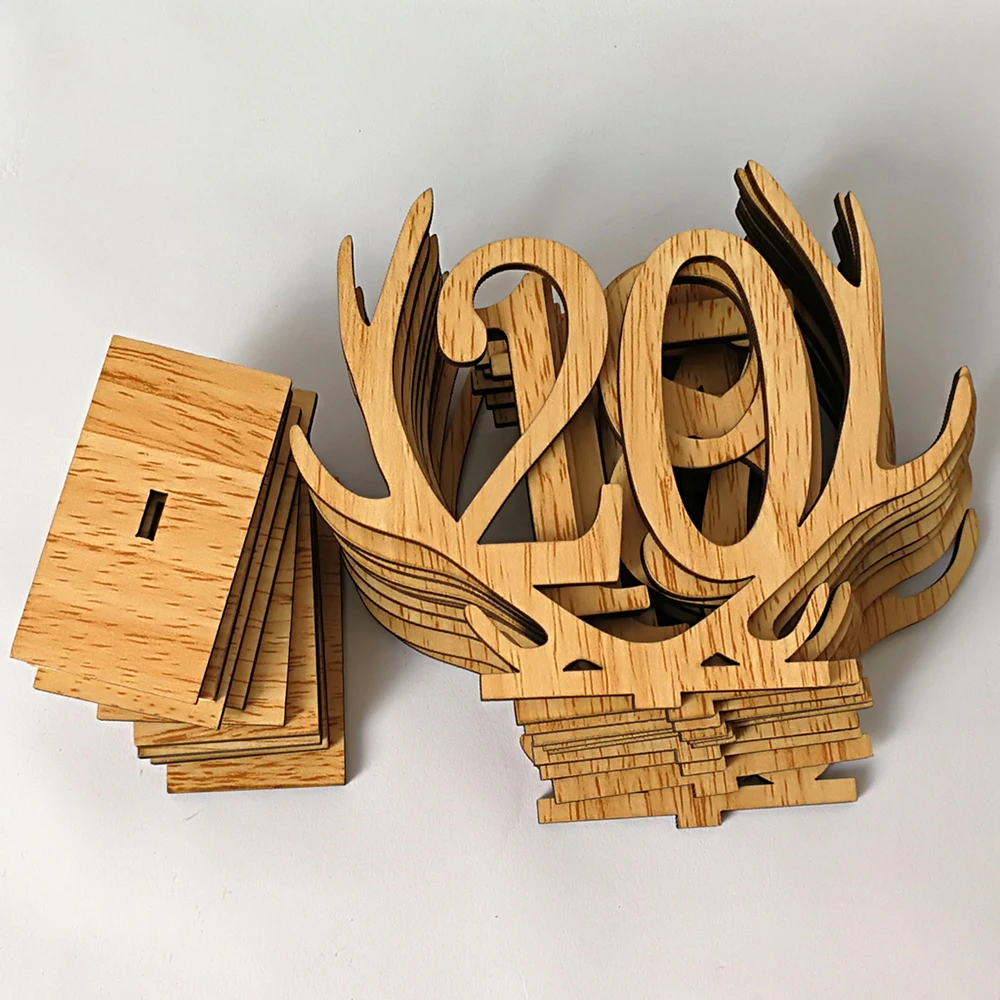 1-20 Antler Wooden Table Cards Number Sets Hollow Out Ornaments For Wedding Party Favors Decoration Name Place Cards Numbers