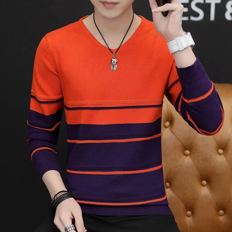 Zollrfea Hot Men Casual Solid Sweater Men Fashion New V-Neck Patchwork Quality Knitted Male Sweaters Plus Size 3XL AD00157 Zollrfea Hot Men Casual Solid Sweater Men Fashion New V-Neck Patchwork Quality Knitted Male Sweaters Plus Size 3XL AD00157