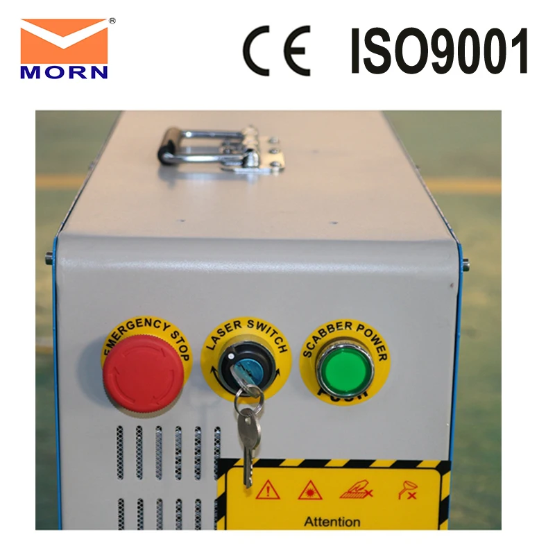  MORN fiber laser marking machine with computer 20w/30w/50W laser source 110mm work table metal stai